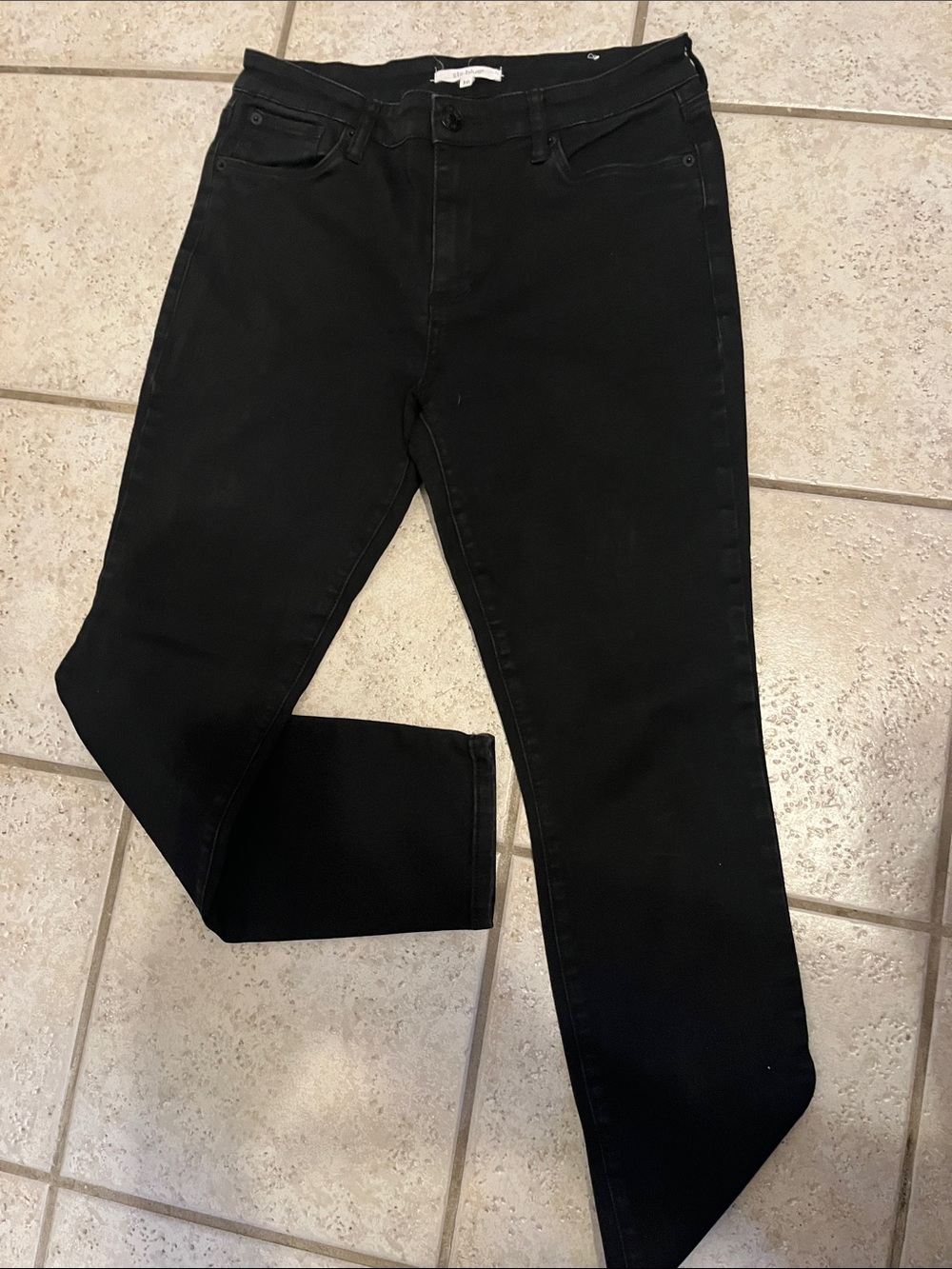 Women’s Black Jeans - STS BLUE but in BLACK Stretchy Skinny leg Sz 30